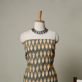 Pochampally Ikat Weave 3pc Cotton Unstitched Dress Material Suit Set 11