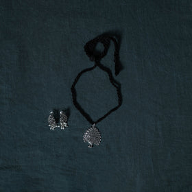 Leheriya Tie-Dye Cotton 2pc Unstitched Dress Material Kurta Set with Jewellery Set 28