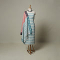 Pochampally Ikat Weave 3pc Cotton Unstitched Dress Material Suit Set 12