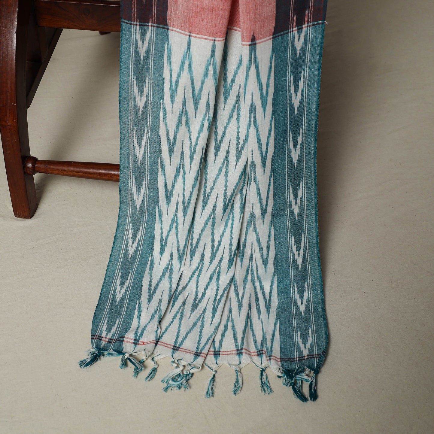 Pochampally Ikat Weave 3pc Cotton Unstitched Dress Material Suit Set 12