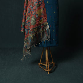 Jacquard Woven 2pc Cotton Unstitched Dress Material Kurta Set with Jewellery 18