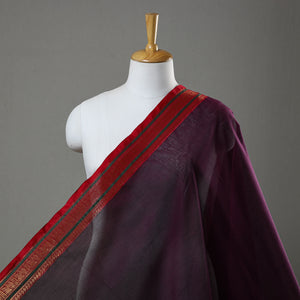 Purple - Cotton Kanchipuram Fabric with Zari Border 36