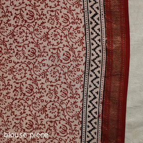 Natural Dyed Maheshwari Silk Bagh Print Saree