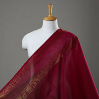 Maroon  - Cotton Kanchipuram Fabric with Zari Border 38