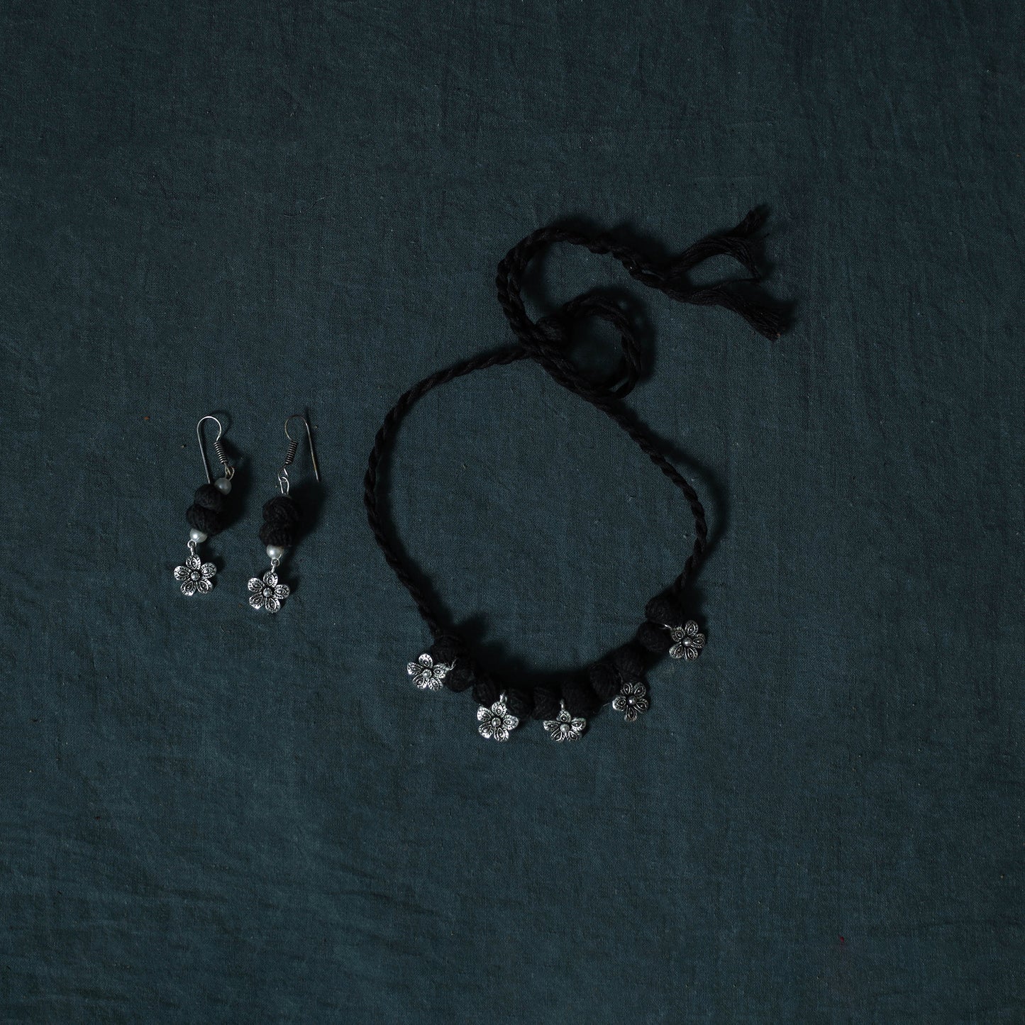 Leheriya Tie-Dye Cotton 2pc Unstitched Dress Material Kurta Set with Jewellery Set 30