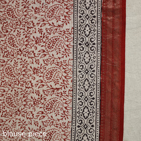 Natural Dyed Maheshwari Silk Bagh Print Saree