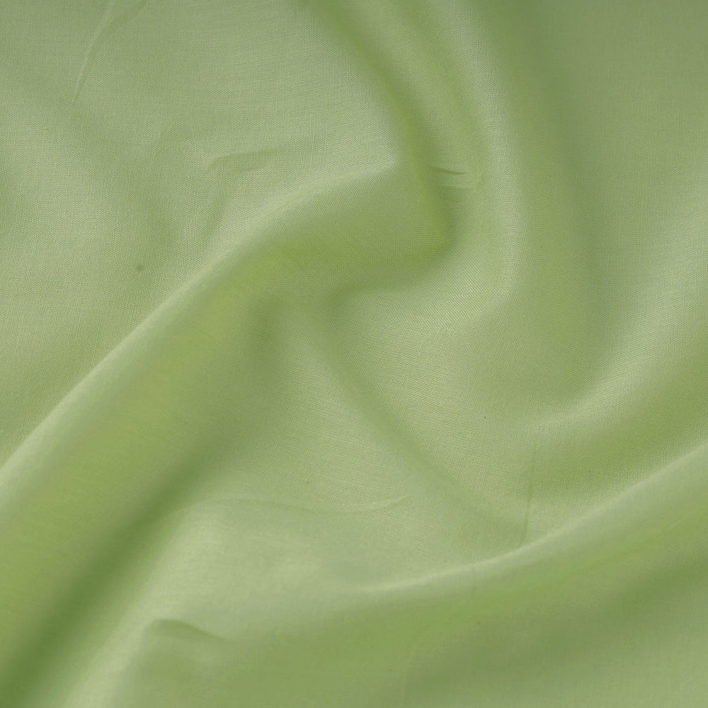 Green - Prewashed Plain Dyed Mul Cotton Fabric