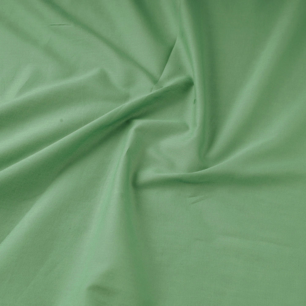 Green - Prewashed Plain Dyed Mul Cotton Fabric