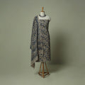 Pedana Kalamkari Hand Block Print Natural Dyed Cotton 3pc Unstitched Dress Material Suit Set 02