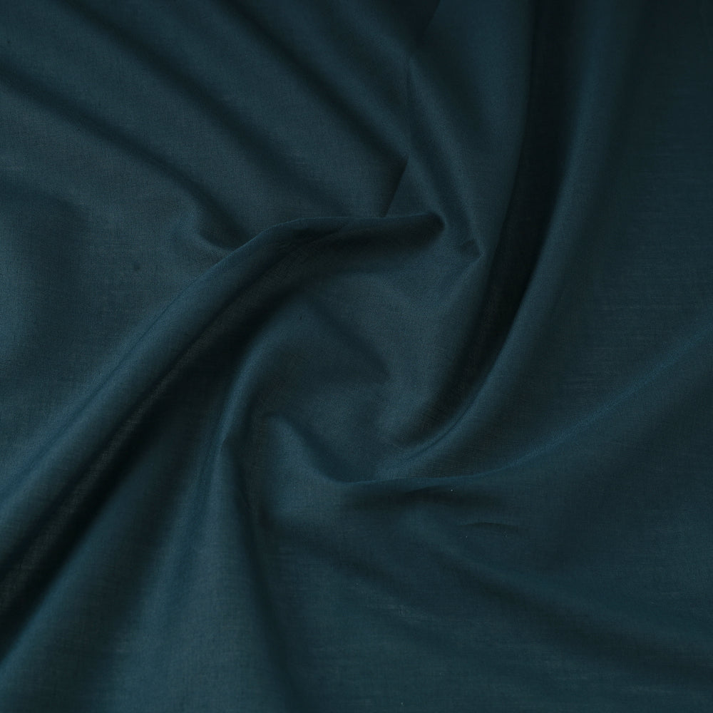 Blue - Prewashed Plain Dyed Mul Cotton Fabric