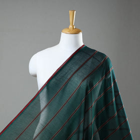 Buy Green Mercerised Cotton Thread Work Dharwad Fabric