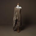 Brown - Natural Dyed Cotton 3pc Unstitched Akola Hand Block Print Dress Material Suit Set 07