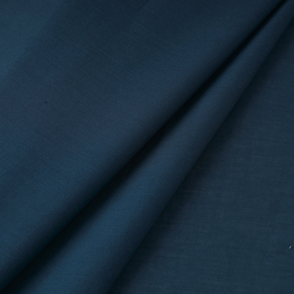 Blue - Prewashed Plain Dyed Mul Cotton Fabric