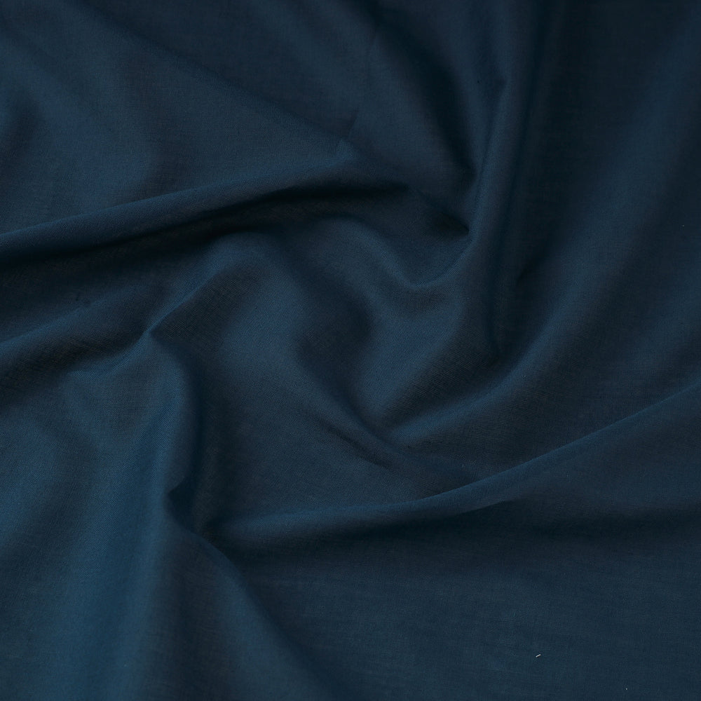 Blue - Prewashed Plain Dyed Mul Cotton Fabric