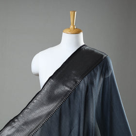  Grey Mercerised Cotton Zari Border Dharwad Fabric