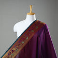 Buy Purple Mercerised Cotton Paithani Border Dharwad Fabric