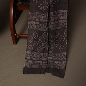 Brown - Jaipur Print Cotton 3pc Unstitched Dress Material Suit Set 09