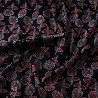 Black - Block Print Cotton Ajrakh Fabric 02