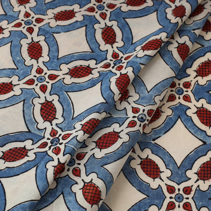 Ajrakh Block Printed Cotton Precut Fabric (3 meter) 90
