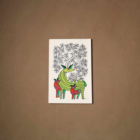 Multicolor - original folk art gond painting by choti tekam