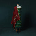 Pochampally Ikat Cotton 2pc Unstitched Dress Material Kurta Set with Jewellery Set 01