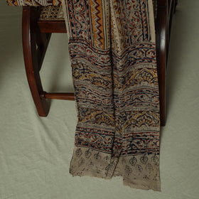 Pedana Kalamkari Hand Block Print Natural Dyed Cotton 3pc Unstitched Dress Material Suit Set 10
