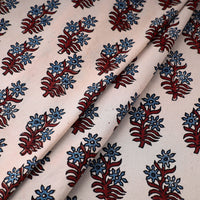 Beige - Block Print Cotton Ajrakh Fabric 11