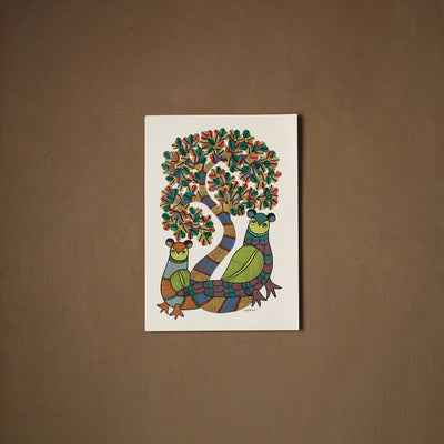Multicolor - original folk art gond painting by choti tekam