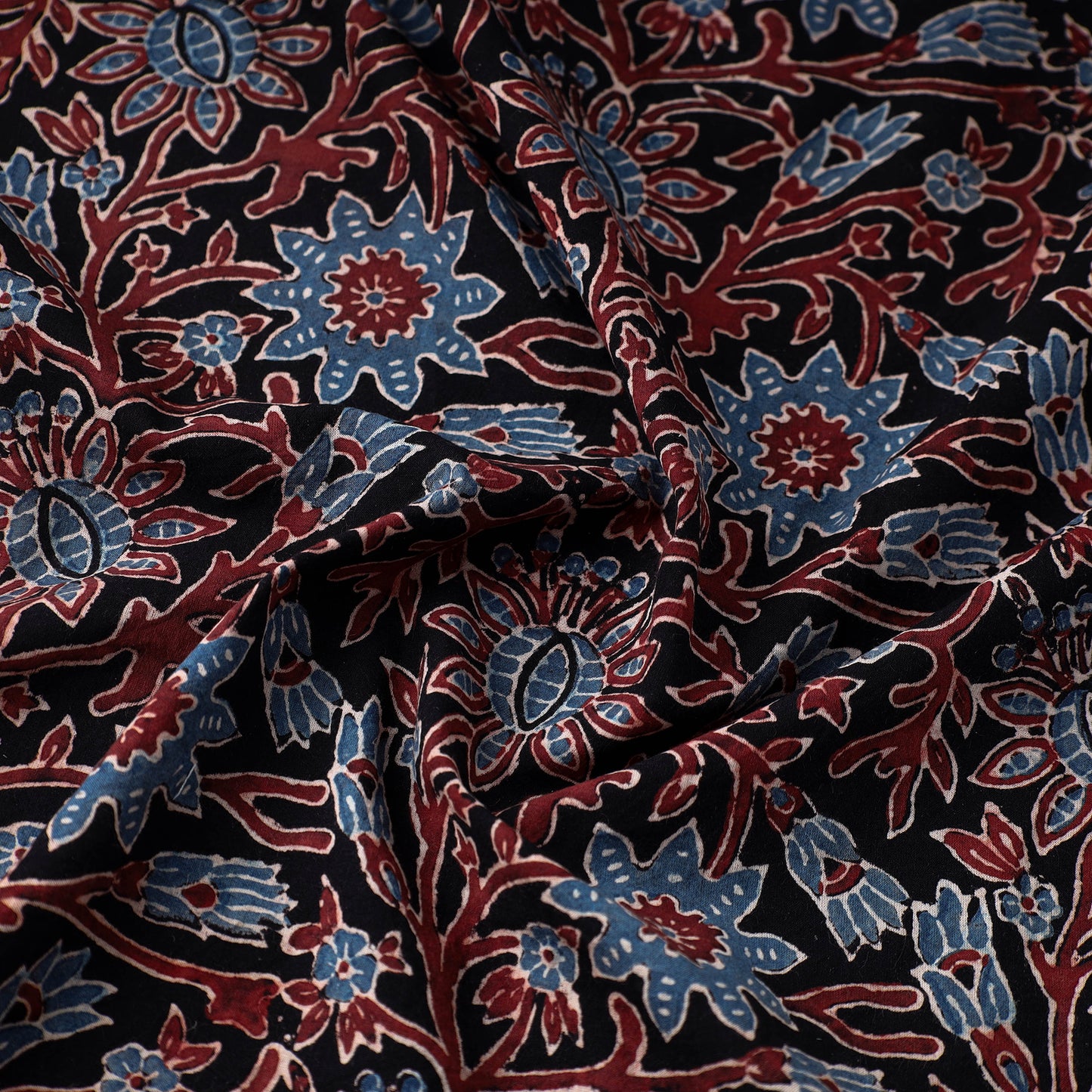 Black - Block Print Cotton Ajrakh Fabric 12