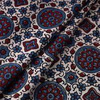 Multicolor - Block Print Cotton Ajrakh Fabric 13