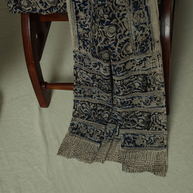 Pedana Kalamkari Hand Block Print Natural Dyed Cotton 3pc Unstitched Dress Material Suit Set 12
