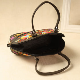  Brown Kashmiri Crewel Hand Embroidery Handbag