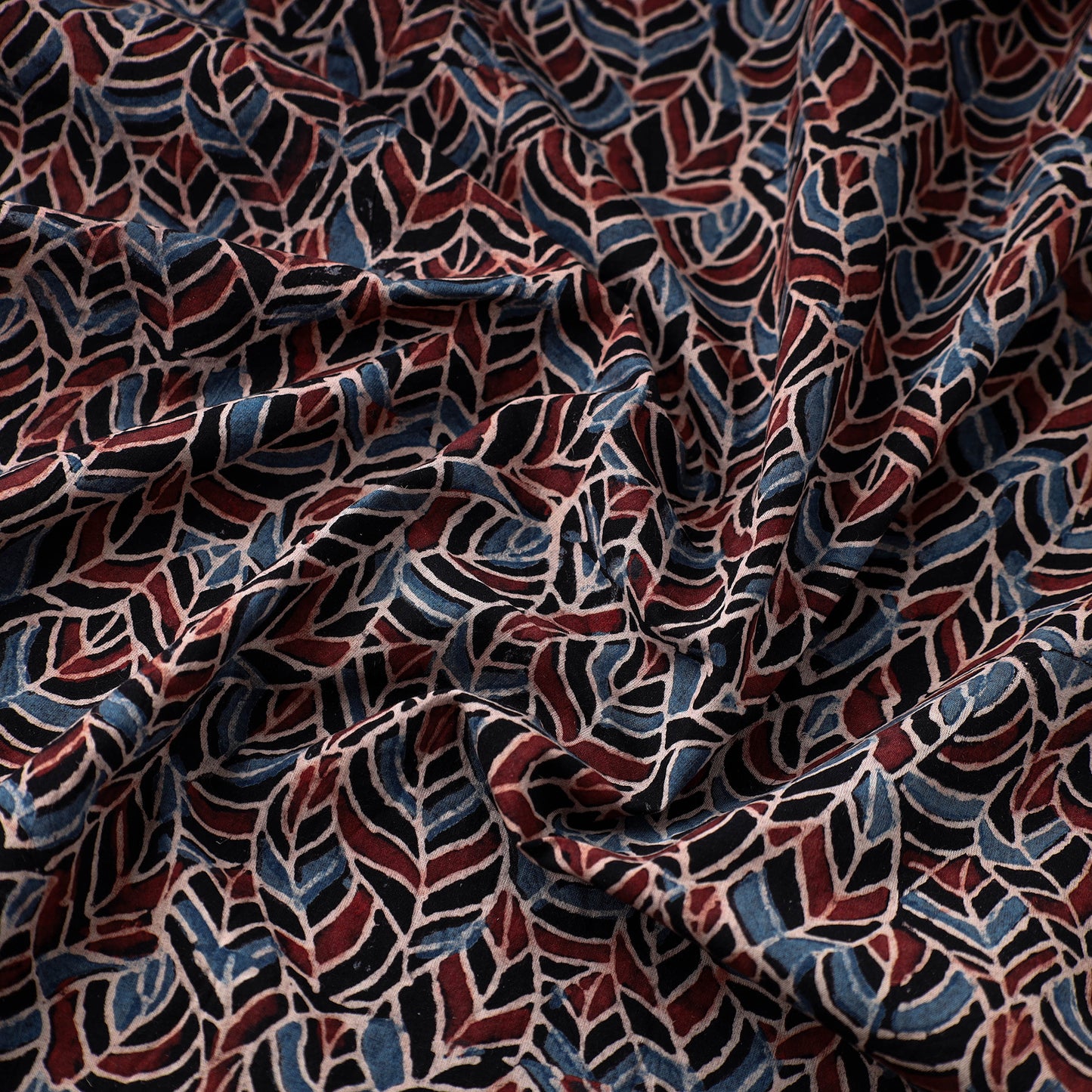 Multicolor -Block Print Cotton Ajrakh Fabric 14