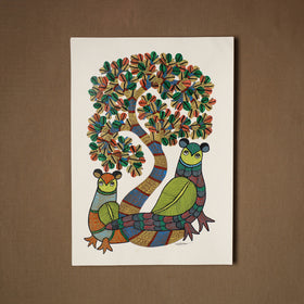 Multicolor - original folk art gond painting by choti tekam