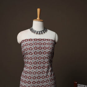 Multicolor - Natural Dyed Cotton 3pc Unstitched Hand Block Bagh Print Dress Material Suit Set 15