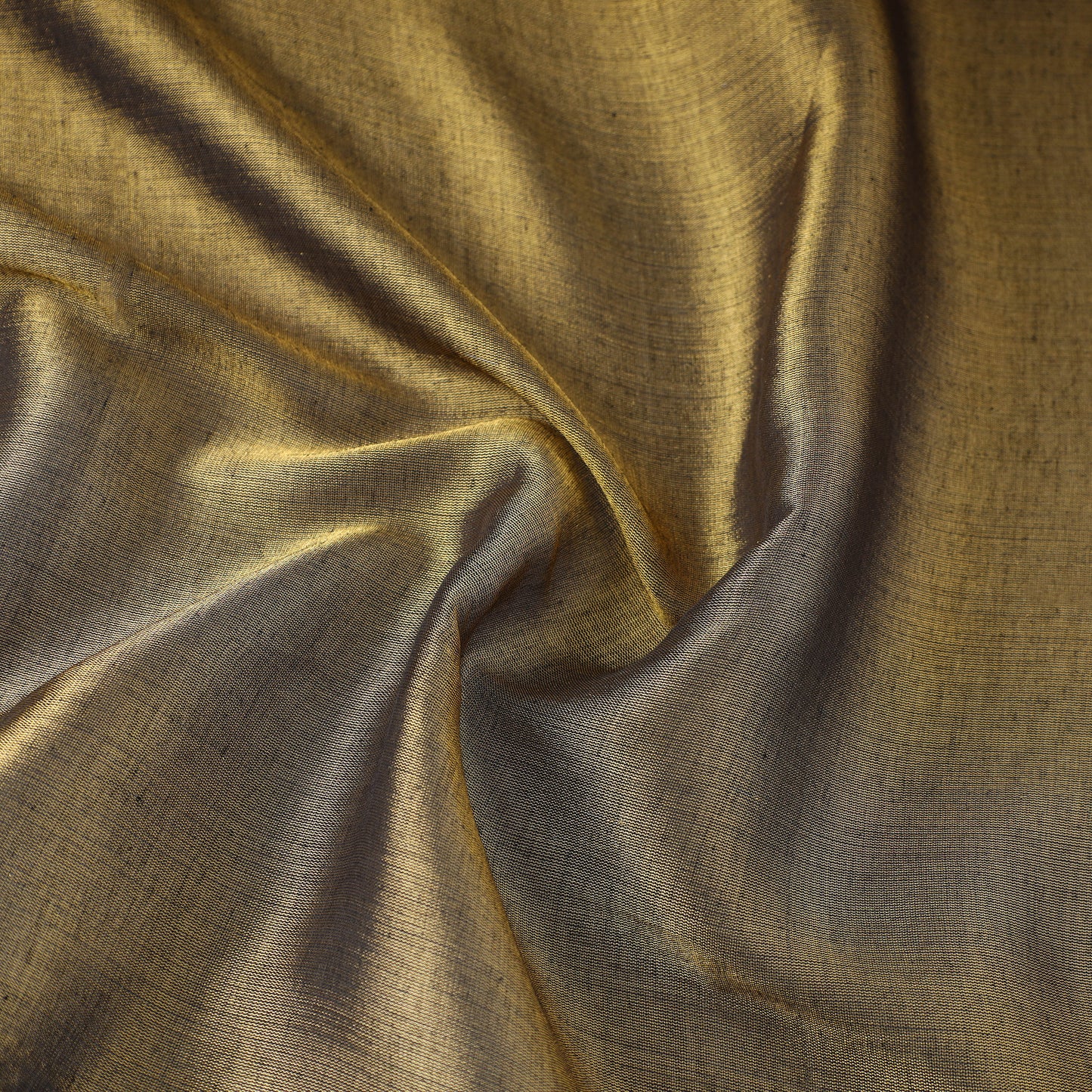 Green - Bengal Fine Tissue Zari Plain Fabric 01