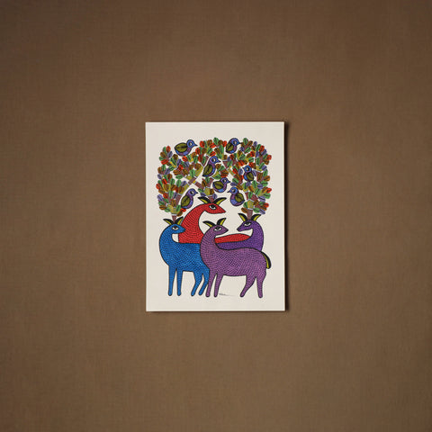 Multicolor - original folk art gond painting by choti tekam