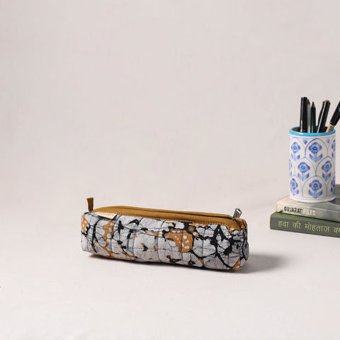 Grey - Handmade Quilted Pencil Pouch 40