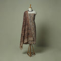 Pedana Kalamkari Hand Block Print Natural Dyed Cotton 3pc Unstitched Dress Material Suit Set 16