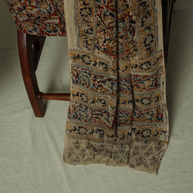 Pedana Kalamkari Hand Block Print Natural Dyed Cotton 3pc Unstitched Dress Material Suit Set 17