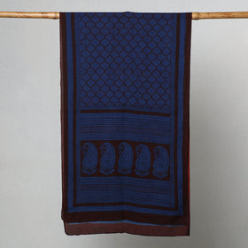 Blue Bagh Hand Block Printed Cotton Stole 