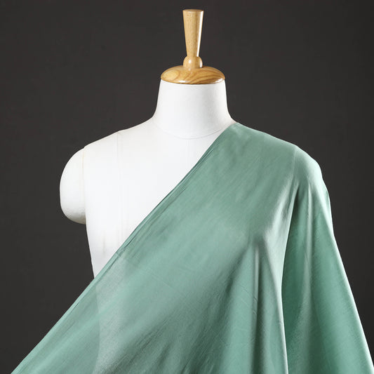 Green - Prewashed Plain Dyed Mul Cotton Fabric