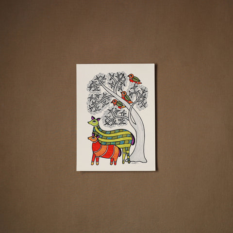 Multicolor - original folk art gond painting by choti tekam