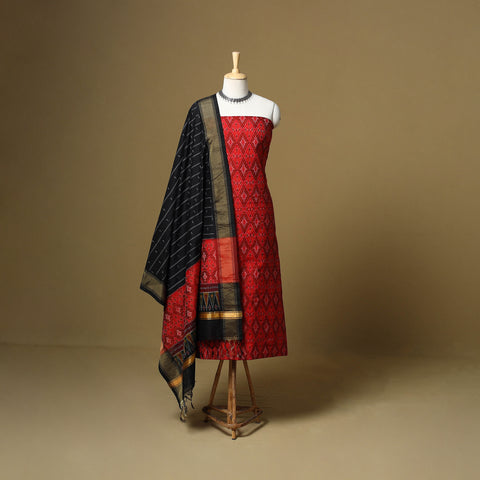 Handloom Sico Pochampally Ikat 2pc Unstitched Dress Material 10