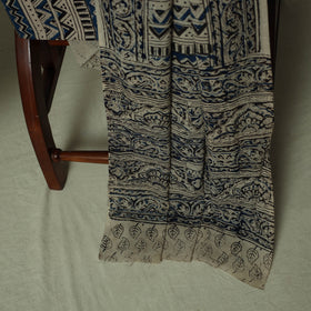 Pedana Kalamkari Hand Block Print Natural Dyed Cotton 3pc Unstitched Dress Material Suit Set 20