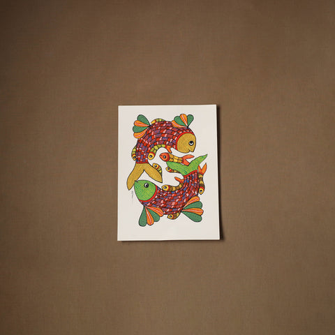 Multicolor - original folk art gond painting by choti tekam