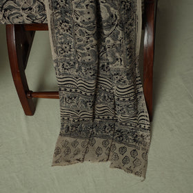 Pedana Kalamkari Hand Block Print Natural Dyed Cotton 3pc Unstitched Dress Material Suit Set 22