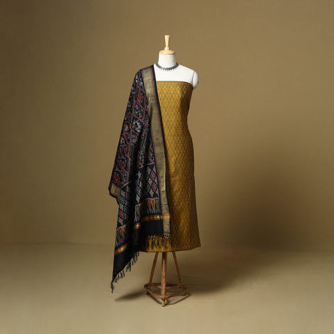 Handloom Sico Pochampally Ikat 2pc Unstitched Dress Material 14