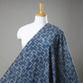 Buy Block Printed Cotton Indigo Dabu Bagru Fabric