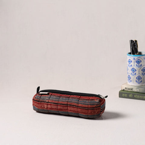 Multicolor - Handcrafted Quilted Pencil Pouch 04